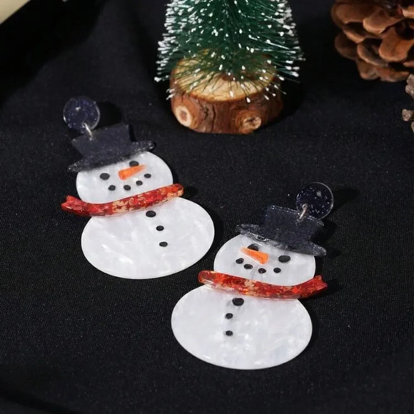 Snowman earrings  - Picture 3 of 4